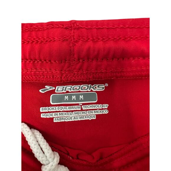 Brooks Women's Red Running Athletic Stretch Nylon Sprinter Tights Shorts Medium - Picture 2 of 10